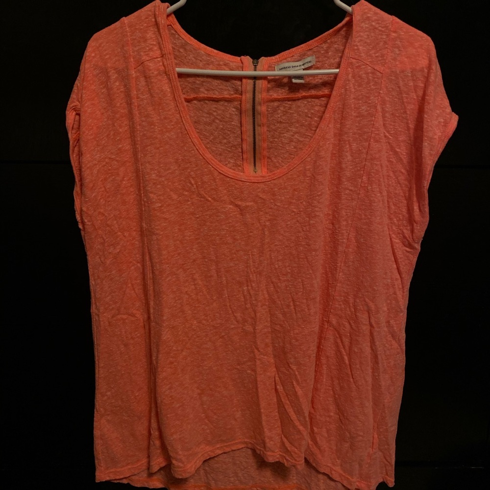 AE Bright Peach Scoopneck Shirt